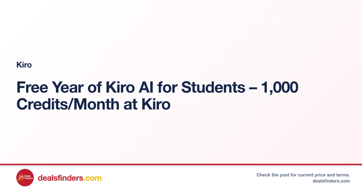 Kiro deal card