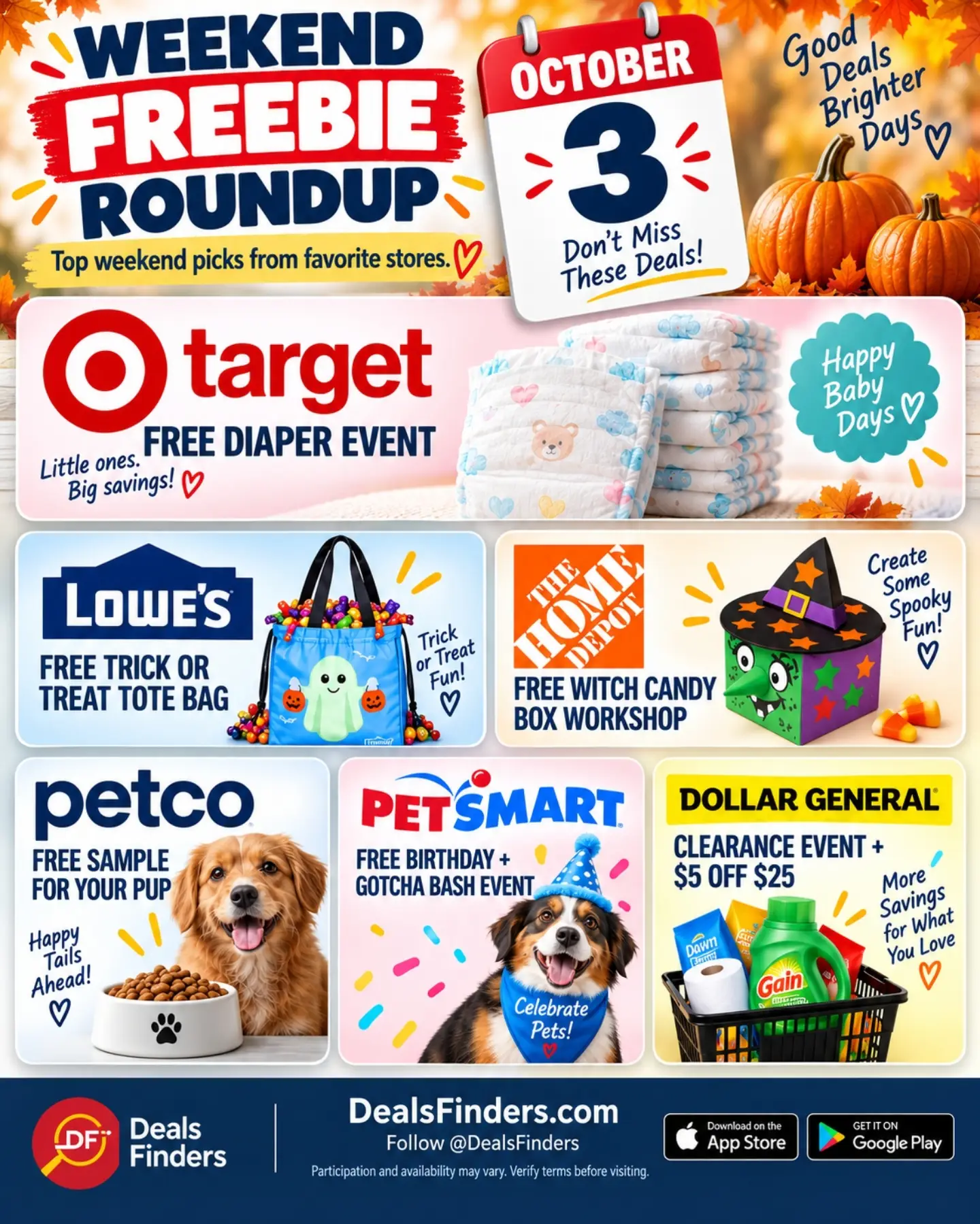 October 3 Weekend Roundup: Ended Events and Clearance Update