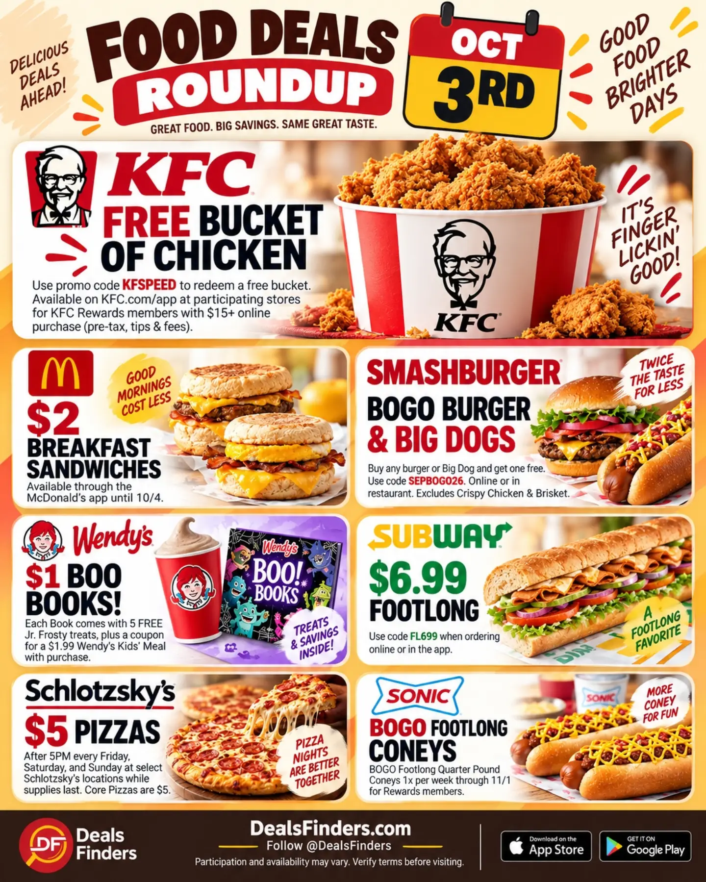 October 3 Food Roundup: Ended Coupons and Other Reported Offers