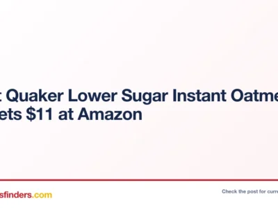 Quaker Lower Sugar Instant Oatmeal Only $13.xx (Reg. $16) at Amazon