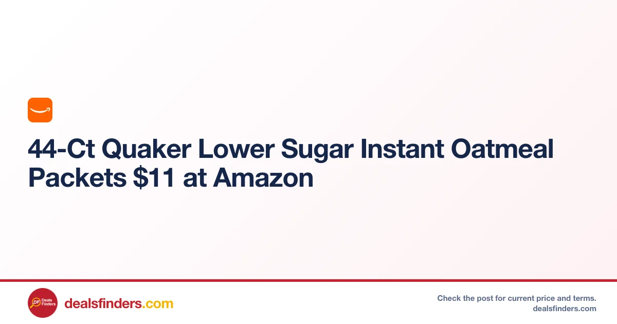 Quaker Lower Sugar Instant Oatmeal Only $13.xx (Reg. $16) at Amazon