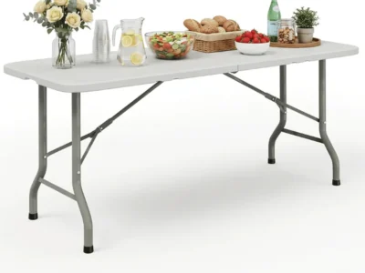 HULKFIT 6FT Heavy Duty Folding Table Deal: Save $6.xx at Amazon