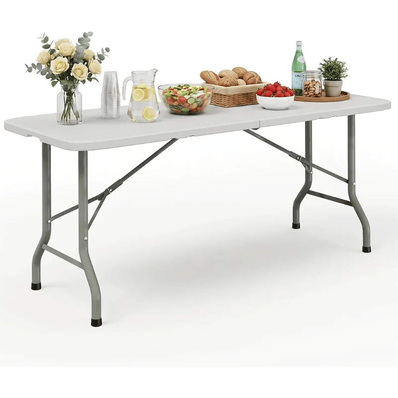 HULKFIT 6FT Heavy Duty Folding Table Deal: Save $6.xx at Amazon