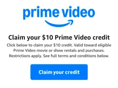 Claim your $10.xx Prime Video Credit at Amazon