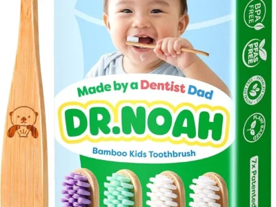Dr. Noah Microplastic-Free Bamboo Baby Toothbrush 4-Pack Only $17.xx