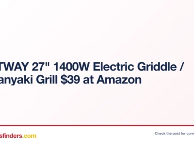 COSTWAY 27″ Electric Griddle Only $40.xx (Reg. $65) at Amazon