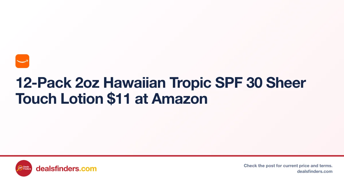 Hawaiian Tropic SPF 30 Lotion Only $11.xx (Reg. $30) at Amazon