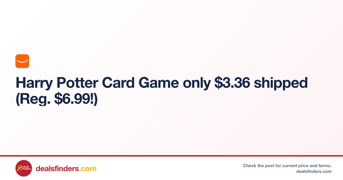 Harry Potter Card Game Only $3.xx (Reg. $7) at Amazon