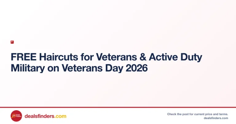 November 11: Free Veterans Day Haircuts at Participating Sport Clips