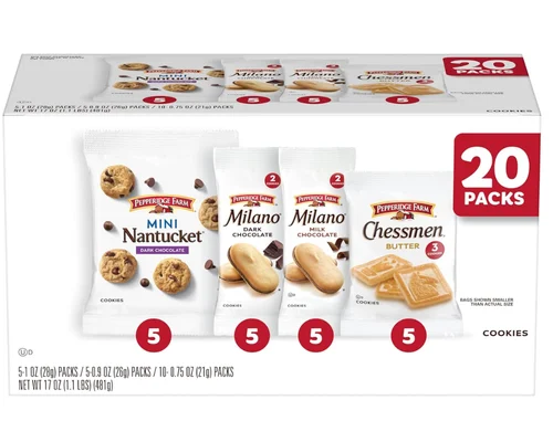 20 Pepperidge Farm Cookies Variety Pack Snack Packs for $8.xx w/ S&S