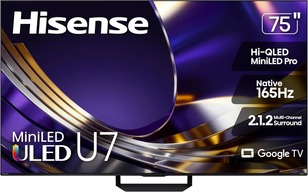75″ Hisense U7SG Mini-LED TV Only $997.xx (Reg. $2,000) at Amazon