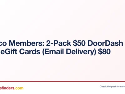 Costco Members: 2-Pack $50 DoorDash or Uber eGift Cards (Email Delivery) $80