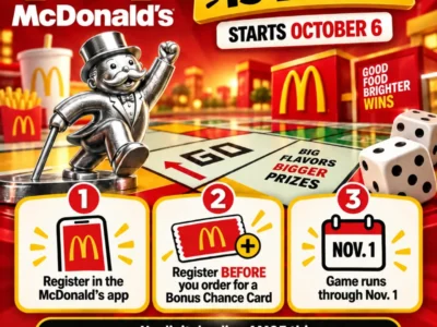 McDonald's Monopoly Starts October 6: Register Before Ordering for Bonus Chance Cards