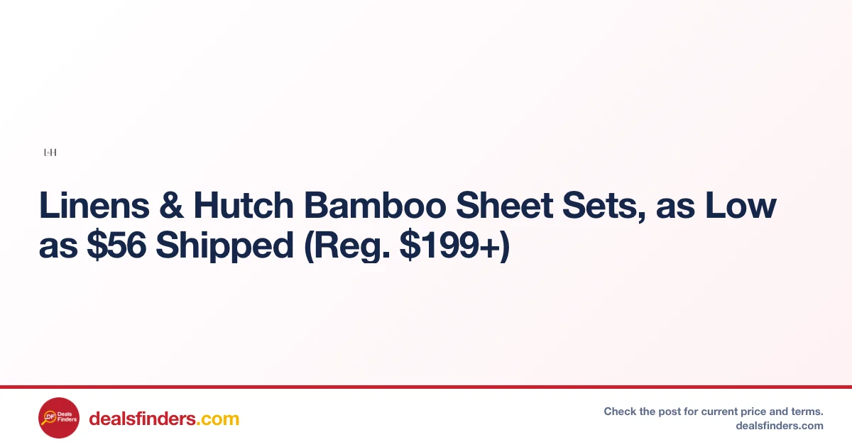 Bamboo Sheet Sets Only $56 Shipped at Linens & Hutch