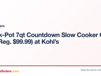 Crock-Pot 7qt Countdown Slow Cooker Only $37 (Reg. $99.99) at Kohl’s