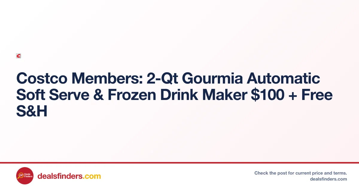 Gourmia 2-Qt Soft Serve Maker Only $100 at Costco