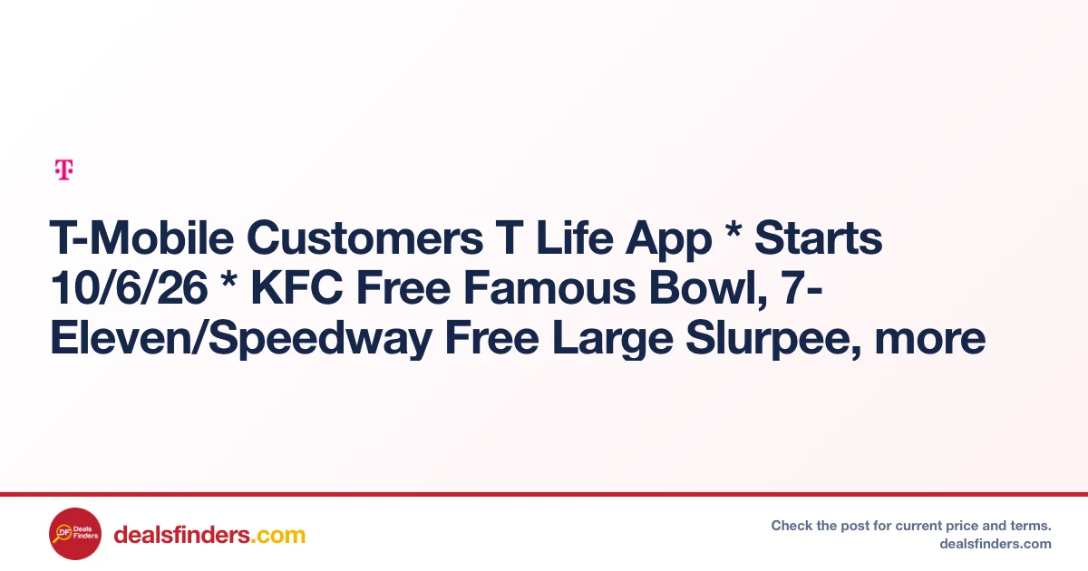 T-Life: Free KFC Bowl With $1+ Purchase and Monthly Drink Perk