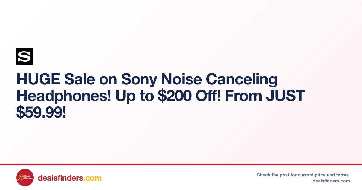 Sony Noise Canceling Headphones Just $59.99 at Electronics