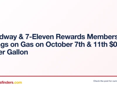 Speedway & 7-Eleven Rewards Members: Savings on Gas on October 7th & 11th $0.50 Off per Gallon