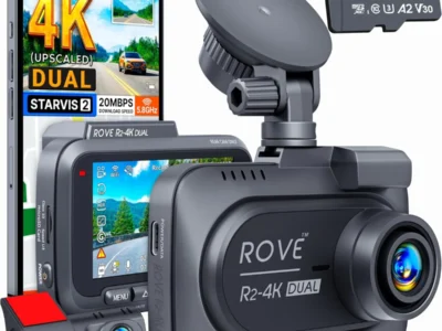 [Prime Day] ROVE R2-4K Dual Dash Cam Front and Rear, STARVIS 2 Sensor, Free 128GB Card $107.xx