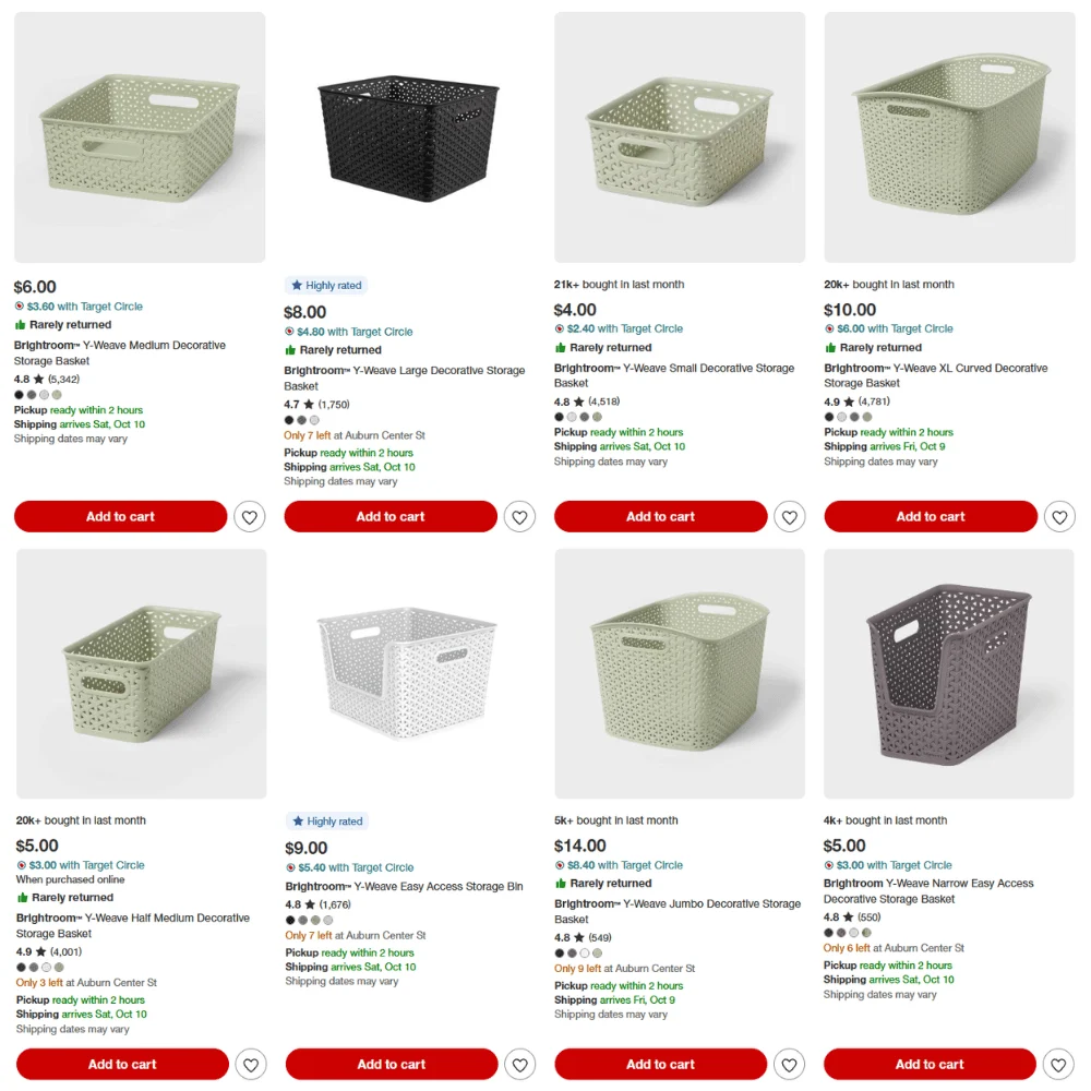 Brightroom Storage Baskets Deal: Save 40% at Target
