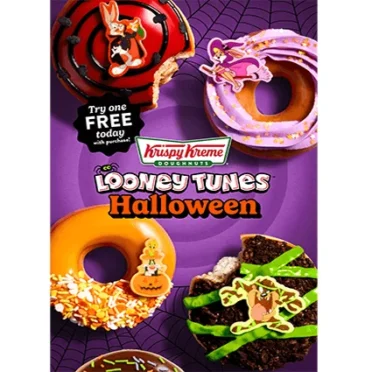 Free Looney Tunes Halloween Doughnut with Purchase at Krispy Kreme