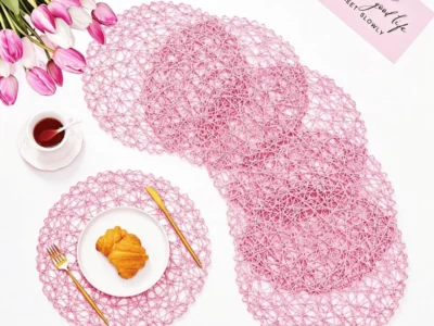 IcosaMro Pink Round Placemats Deal: Save 50% at Amazon