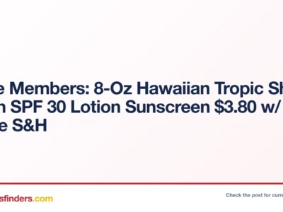Hawaiian Tropic SPF 30 Lotion Only $4.xx (Reg. $10) at Amazon