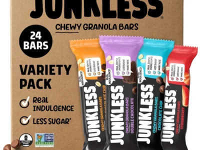 Junkless Chewy Granola Bars Only $10.xx at Amazon