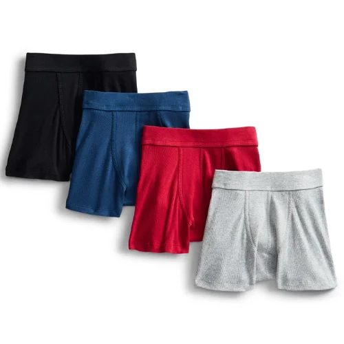 Weekend Academy Boys Stretch Ribbed Knit Boxer Briefs 4-Pack Only $5