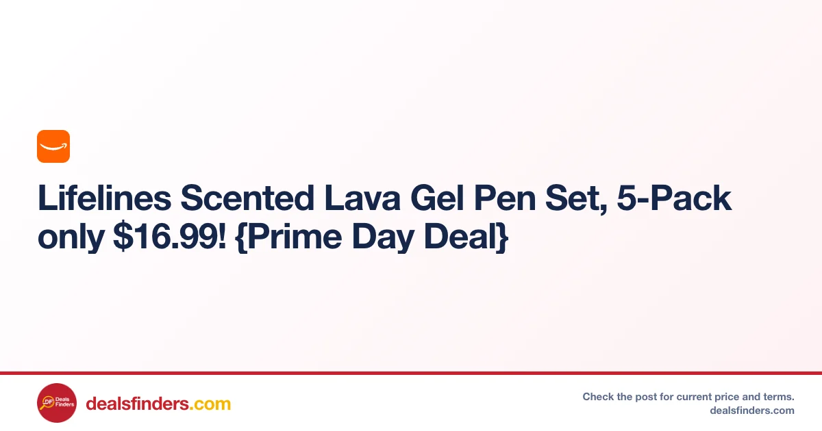 Lifelines Scented Lava Gel Pen Set Only $16.xx at Amazon