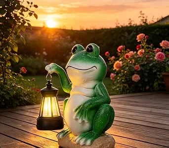 Leekung 7.4″ Solar Frog Garden Figurine $5.xx at Amazon