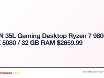 OMEN 35L Gaming Desktop Ryzen 7 9800X3D / RTX 5080 / 32 GB RAM $2659.99