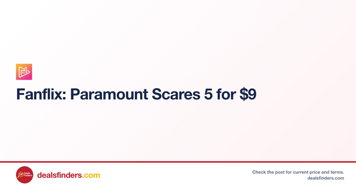 Paramount Scares 5-Pack Only $9 at Fanflix