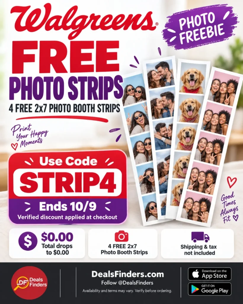 Walgreens Free Photo Strips: STRIP4 Offer Advertised Through October 9