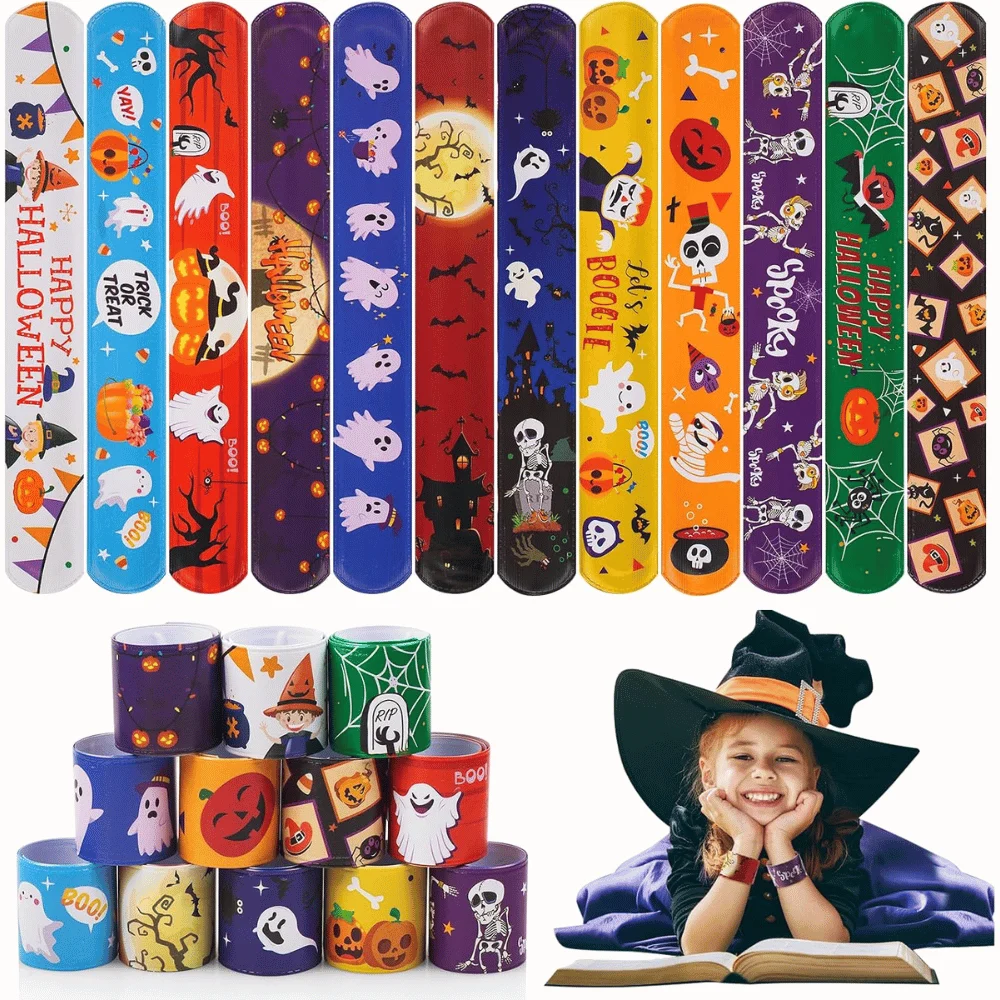 Hexiaoxiao Halloween Slap Bracelets Deal at Amazon