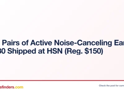 Active Noise-Canceling Earbuds Only $30 (Reg. $150) at HSN
