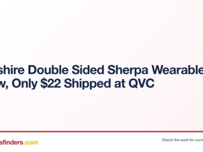 Berkshire Double Sided Sherpa Wearable Throw, Only $22 Shipped at QVC