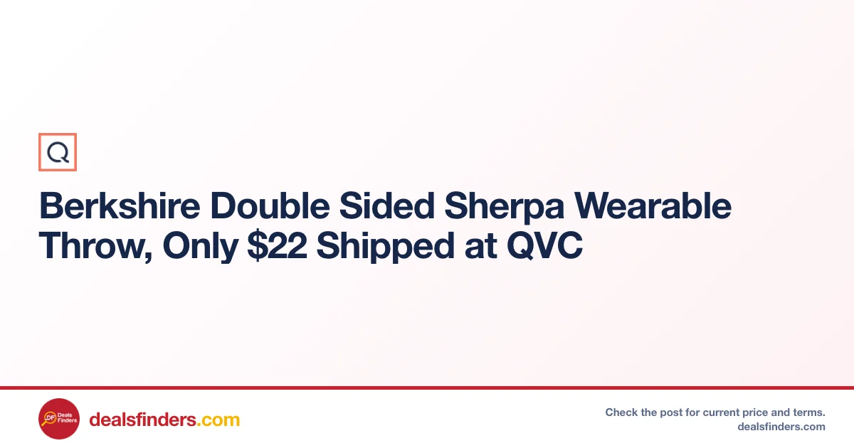 Berkshire Double Sided Sherpa Throw Only $22 Shipped at QVC