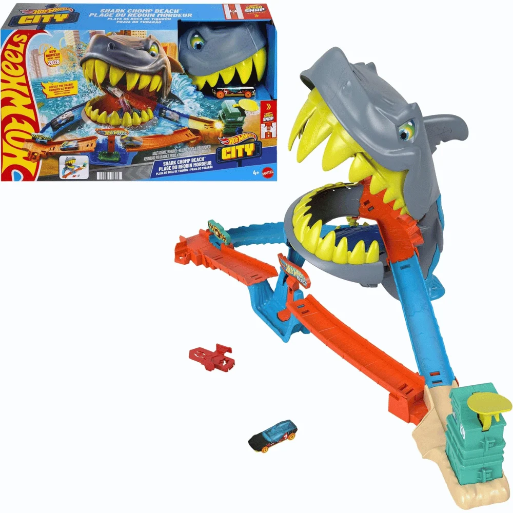 Hot Wheels City Shark Chomp Beach Playset Deal: Save $18.xx at Amazon