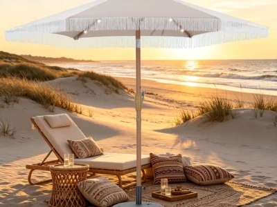 Ainfox 7.5ft Boho Fringe Round Patio Umbrella Only $29 at Walmart