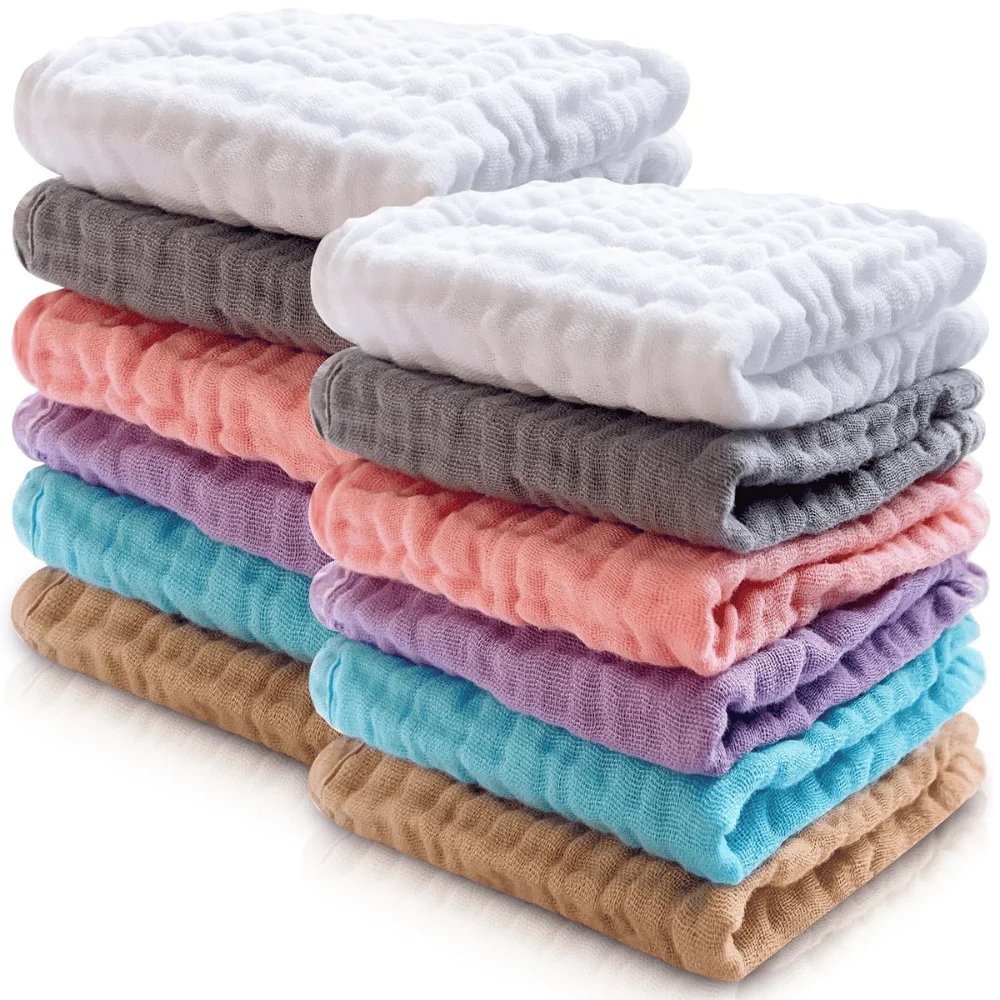 Cute Castle 12 Pack Muslin Baby Washcloths Deal: Save $8.xx at Amazon