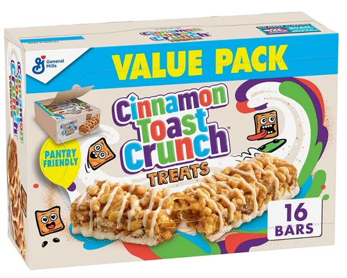 16-Count 0.85oz Cinnamon Toast Crunch Cereal Treat Bars for $4.xx
