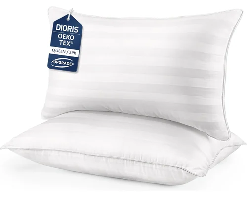 Set of 2 Fluffy Pillows Queen Size for $19.xx