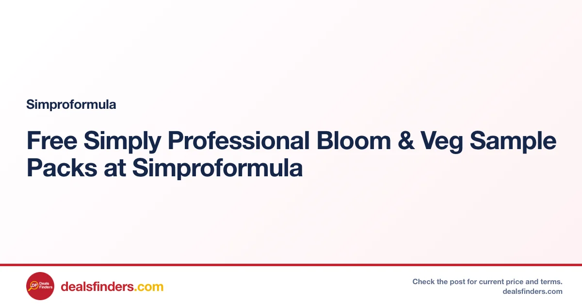 Simproformula deal card