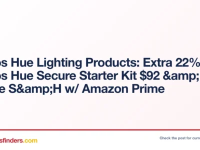 Philips Hue Secure Starter Kit Only $92.xx (Extra 22% Off) at Woot