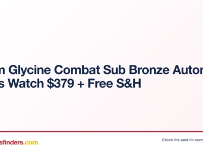 42mm Glycine Combat Sub Bronze Automatic Men’s Watch $379 + Free S&H