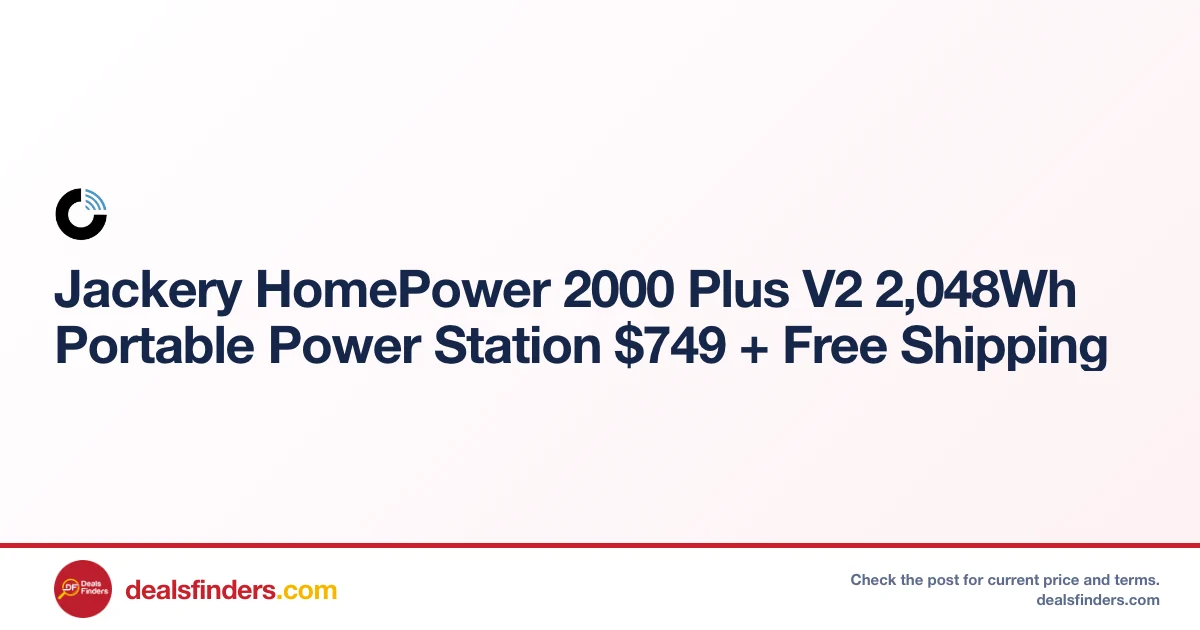 Jackery HomePower 2000 Plus V2 Only $749 with Free Shipping