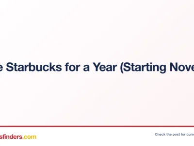 Score Starbucks for a Year (Starting November 2nd!)