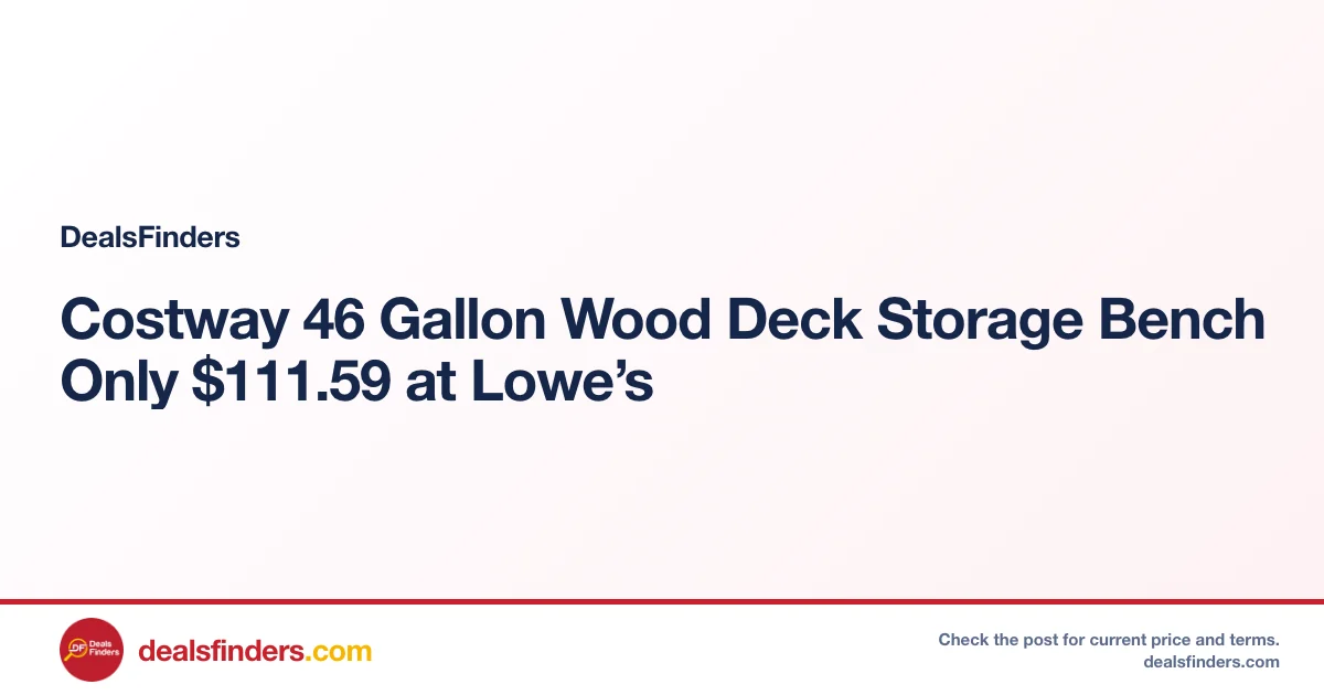 Costway 46 Gallon Wood Deck Storage Bench Only $111.59 at Lowe’s